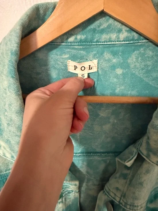 🌷 NWT ‘POL’  Acid-Wash Denim Jacket - Picture 4 of 5